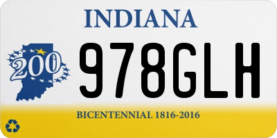 IN license plate 978GLH