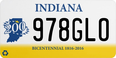 IN license plate 978GLO