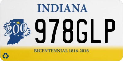 IN license plate 978GLP