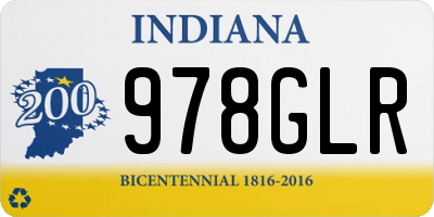 IN license plate 978GLR