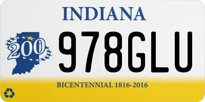 IN license plate 978GLU