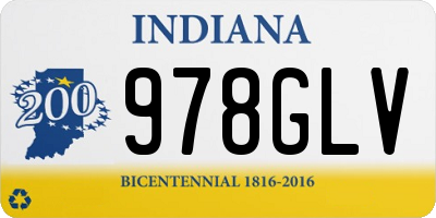 IN license plate 978GLV