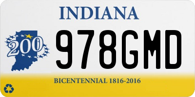 IN license plate 978GMD