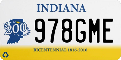 IN license plate 978GME
