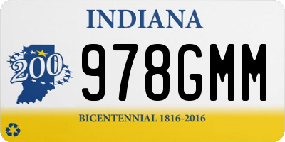 IN license plate 978GMM