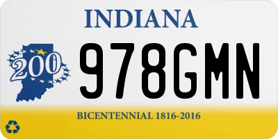 IN license plate 978GMN