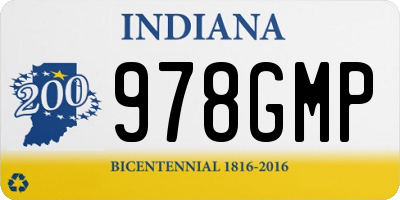 IN license plate 978GMP