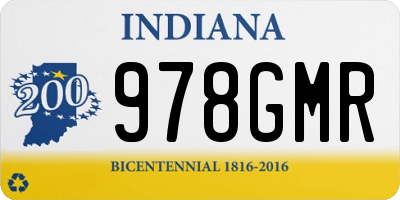IN license plate 978GMR