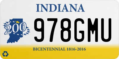 IN license plate 978GMU