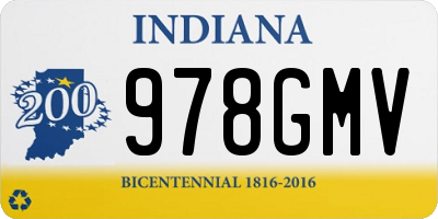 IN license plate 978GMV