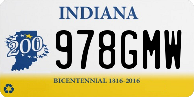 IN license plate 978GMW