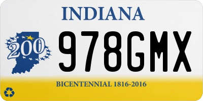 IN license plate 978GMX