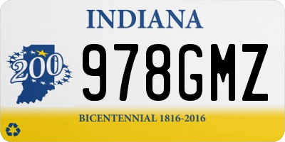 IN license plate 978GMZ
