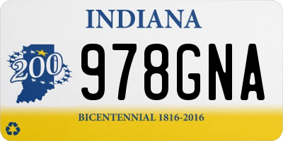 IN license plate 978GNA