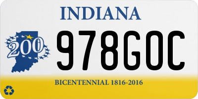 IN license plate 978GOC