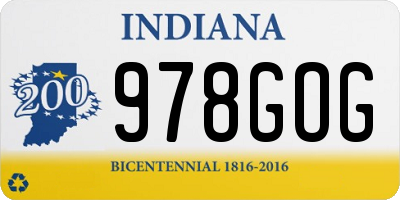 IN license plate 978GOG
