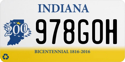 IN license plate 978GOH