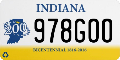 IN license plate 978GOO