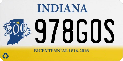 IN license plate 978GOS