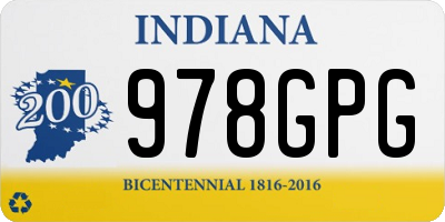 IN license plate 978GPG
