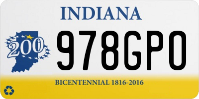 IN license plate 978GPO
