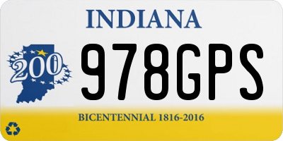 IN license plate 978GPS