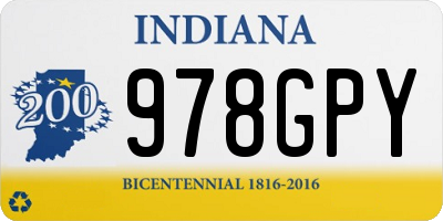 IN license plate 978GPY