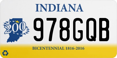 IN license plate 978GQB