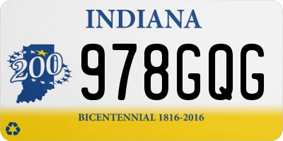 IN license plate 978GQG
