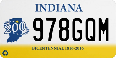 IN license plate 978GQM