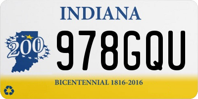IN license plate 978GQU