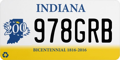 IN license plate 978GRB