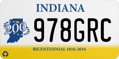 IN license plate 978GRC