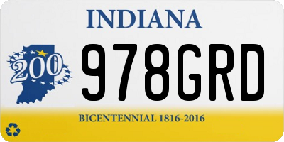 IN license plate 978GRD