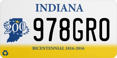 IN license plate 978GRO