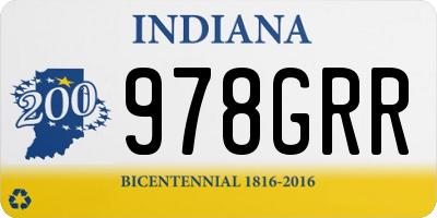 IN license plate 978GRR