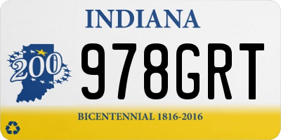 IN license plate 978GRT