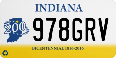 IN license plate 978GRV