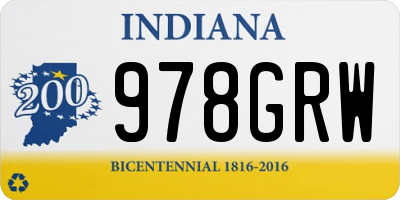 IN license plate 978GRW