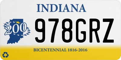 IN license plate 978GRZ