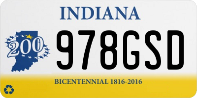 IN license plate 978GSD