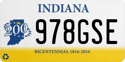 IN license plate 978GSE
