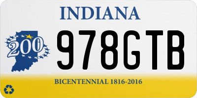 IN license plate 978GTB