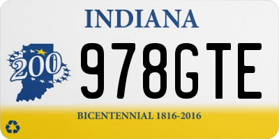 IN license plate 978GTE