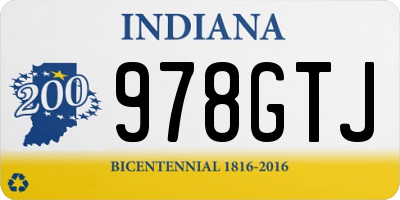 IN license plate 978GTJ