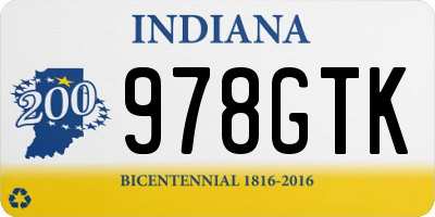 IN license plate 978GTK