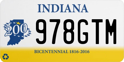 IN license plate 978GTM