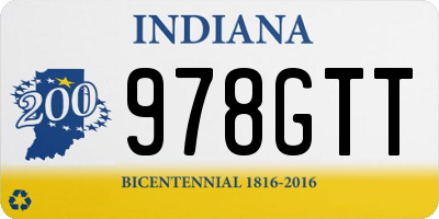 IN license plate 978GTT