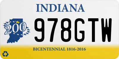 IN license plate 978GTW