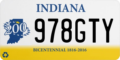 IN license plate 978GTY